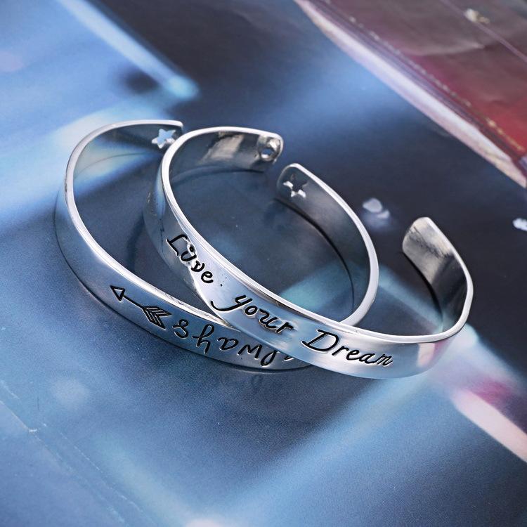 Inspirational Quote Cuff Bracelet