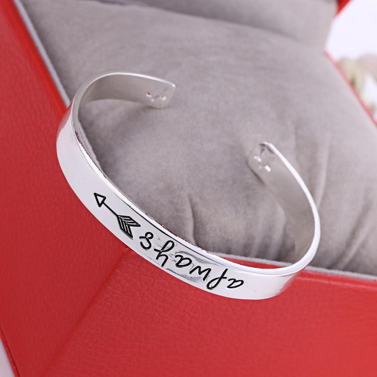 Inspirational Quote Cuff Bracelet