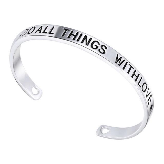Inspirational Quote Cuff Bracelet